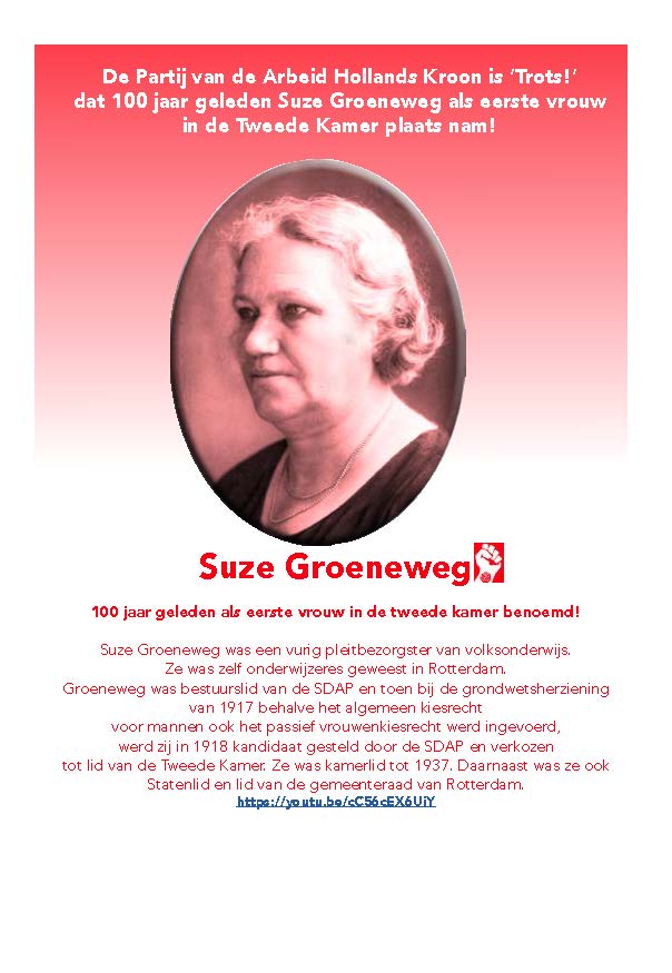 https://denhelder.pvda.nl/nieuws/suze-groeneweg-100-jaar-geleden-eerste-vrouw-in-de-tweede-kamer/